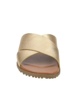 Ugg SOLIVAN CROSSBAND - Pantolette Flach - Gold Metallic Braun -Ugg 12ef07bd92e24b99bdeb49e0bb4c7b93