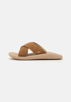 Ugg BROOKSIDE SLIDE - Pantolette Flach - Chestnut