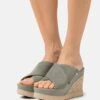 Ugg ABBOT SLIDE - Pantolette Hoch - Moss Green