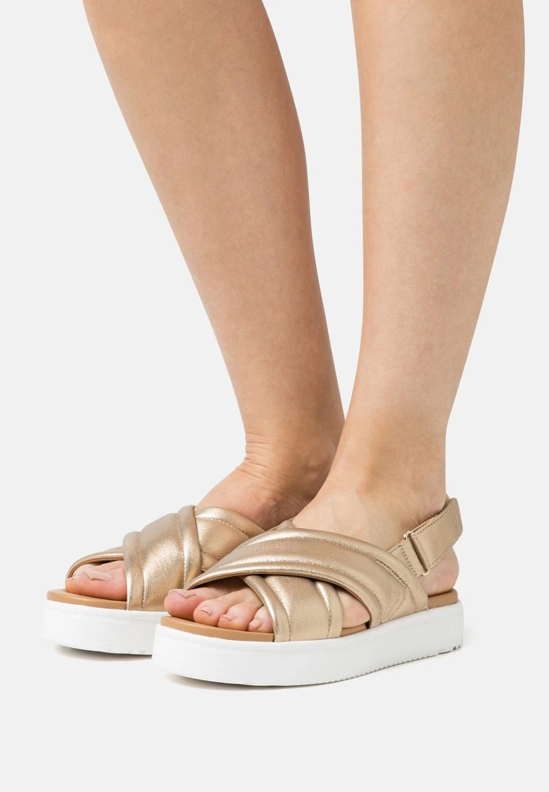 Ugg ZAYNE SLINGBACK - Plateausandalette - Gold Metallic 1 Ugg ZAYNE SLINGBACK - Plateausandalette - Gold Metallic