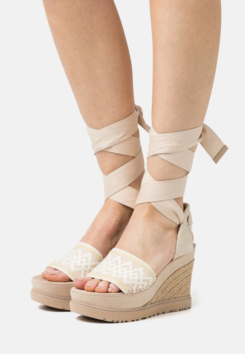 Ugg ABBOT ANKLE WRAP - High Heel Sandalette - Driftwood 1 Ugg ABBOT ANKLE WRAP - High Heel Sandalette - Driftwood