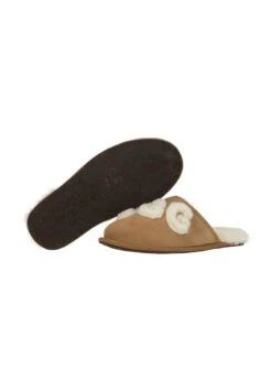 Ugg SCUFF LOGO CHE - Hausschuh - Hallbraun Beige -Ugg 34a08057592d40b3a6533a52bdb94051
