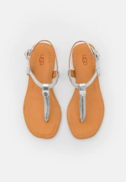 Ugg MADEENA - Zehentrenner - Silver Metallic -Ugg 40450ff5d0c6471ab92a7b34e86189ba
