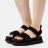 Ugg GOLDENSTAR - Plateausandalette - Black