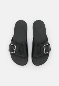 Ugg SOLIVAN BUCKLE SLIDE - Pantolette Flach - Black -Ugg 6b11d905491741699f2acab77e76bf9c