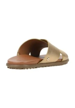 Ugg SOLIVAN CROSSBAND - Pantolette Flach - Gold Metallic Braun -Ugg 78dfcd41ee1b436bb42b3da3b100b4e4