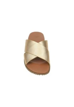 Ugg SOLIVAN CROSSBAND - Pantolette Flach - Gold Metallic Braun -Ugg 7dec2b001a064960b763c52aa1ba9c6b