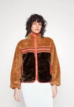 Ugg MARLENE SHERPA BRAID - Winterjacke - Chestnut Heritage Braid