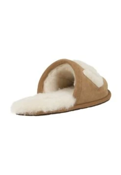 Ugg SCUFF LOGO CHE - Hausschuh - Hallbraun Beige -Ugg ec57bc5b0fb54975b541ed607f96d906