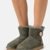 Ugg MINI BAILEY BUTTON - Ankle Boot - Forest Night